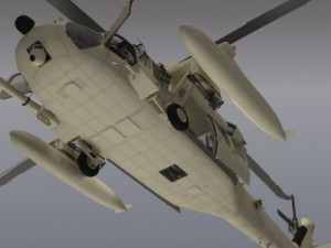 Battlehawk military helicopter 3D Model