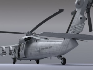 Battlehawk military helicopter 3D Model