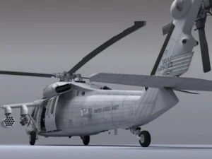 Battlehawk military helicopter 3D Model