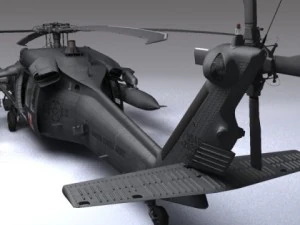 Battlehawk military helicopter 3D Model