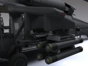 Battlehawk military helicopter 3D Model