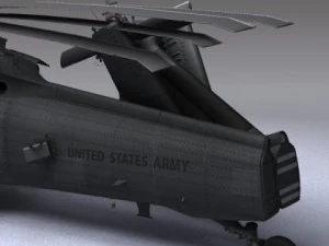 Battlehawk military helicopter 3D Model