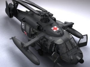 Battlehawk military helicopter 3D Model