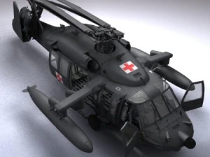 Battlehawk military helicopter 3D Model