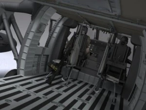 Battlehawk military helicopter 3D Model