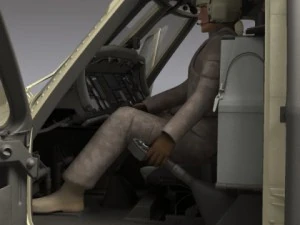 Battlehawk military helicopter 3D Model