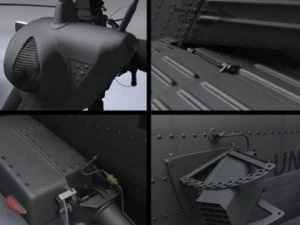 Battlehawk military helicopter 3D Model