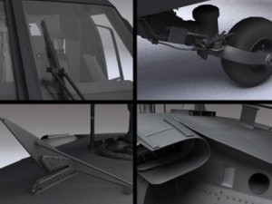 Battlehawk military helicopter 3D Model