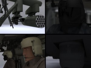 Battlehawk military helicopter 3D Model