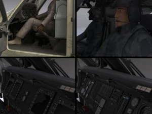 Battlehawk military helicopter 3D Model