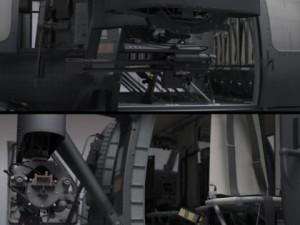 Battlehawk military helicopter 3D Model
