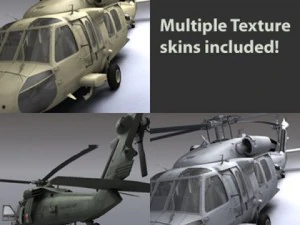 Battlehawk military helicopter 3D Model