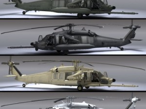Battlehawk military helicopter 3D Model