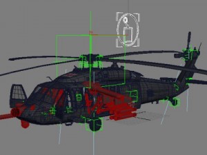 Battlehawk military helicopter 3D Model