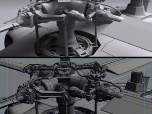 Battlehawk military helicopter 3D Model