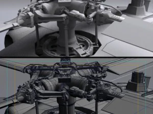 Battlehawk military helicopter 3D Model