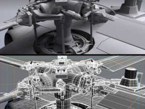 Battlehawk military helicopter 3D Model
