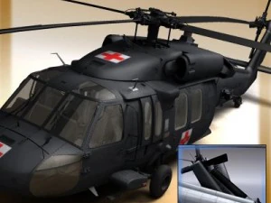 Elicottero militare Uh 60 Blackhawk Modello 3D