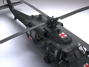 Uh 60 blackhawk military helicopter 3D Model