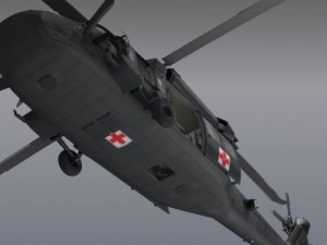 Uh 60 blackhawk military helicopter 3D Model