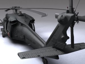 Uh 60 blackhawk military helicopter 3D Model