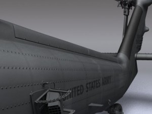 Uh 60 blackhawk military helicopter 3D Model