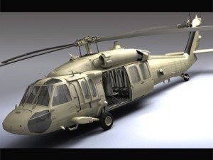 Uh 60 blackhawk military helicopter 3D Model