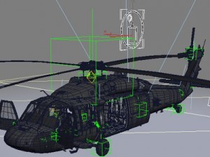 Uh 60 blackhawk military helicopter 3D Model