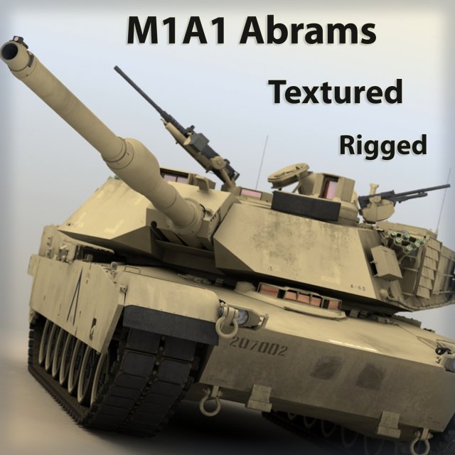 m1a1 abrams tank 3D Модель .c4d .max .obj .3ds .fbx .stl .blend 