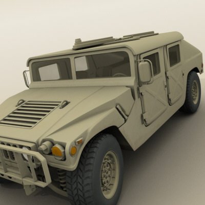 hmmwv military humvee Modelo 3D .c4d .max .obj .3ds .fbx .stl .blend 