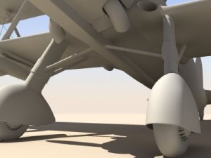 fiat cr42 falco fighter biplane 3D Model