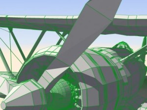fiat cr42 falco fighter biplane 3D Model