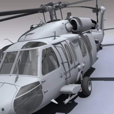 Uh60 blackhawk navy helicopter 3D Model .c4d .max .obj .3ds .fbx .stl .blend