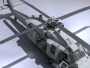 Uh60 blackhawk navy helicopter 3D Model