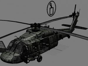 Uh60 blackhawk navy helicopter 3D Model