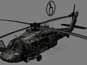 Uh60 blackhawk navy helicopter 3D Model