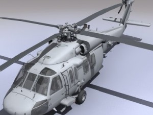 Uh60 blackhawk navy helicopter 3D Model