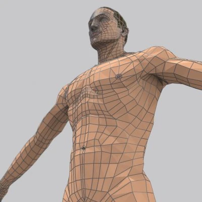 realistic male character 3D Model .c4d .max .obj .3ds .fbx .stl .blend 