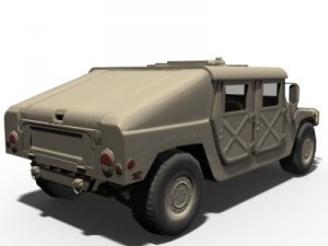 hmmwv military humvee normal mapped Modelo 3D
