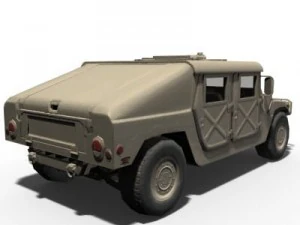 hmmwv military humvee normal mapped 3D Model
