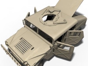 hmmwv military humvee normal mapped Modelo 3D