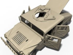 hmmwv military humvee normal mapped 3D Model