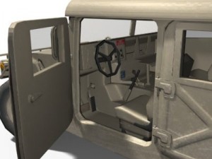 hmmwv military humvee normal mapped Modelo 3D