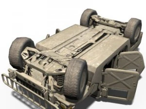 hmmwv military humvee normal mapped 3D Model