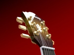 guitar 3D मॉडल