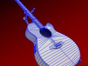 guitar 3D मॉडल