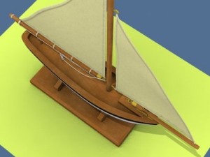 model sailboat Modelo 3D