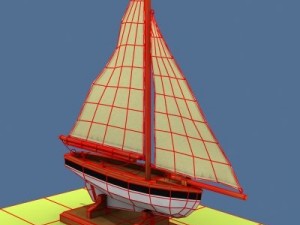 model sailboat Modelo 3D