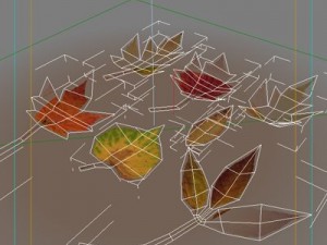 autumn leaves Model 3D