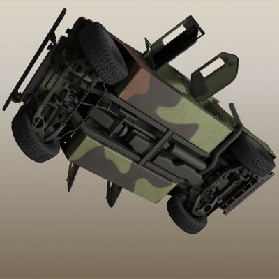hmmmwv military humvee camouflaged Modelo 3D .c4d .max .obj .3ds .fbx .stl .blend 